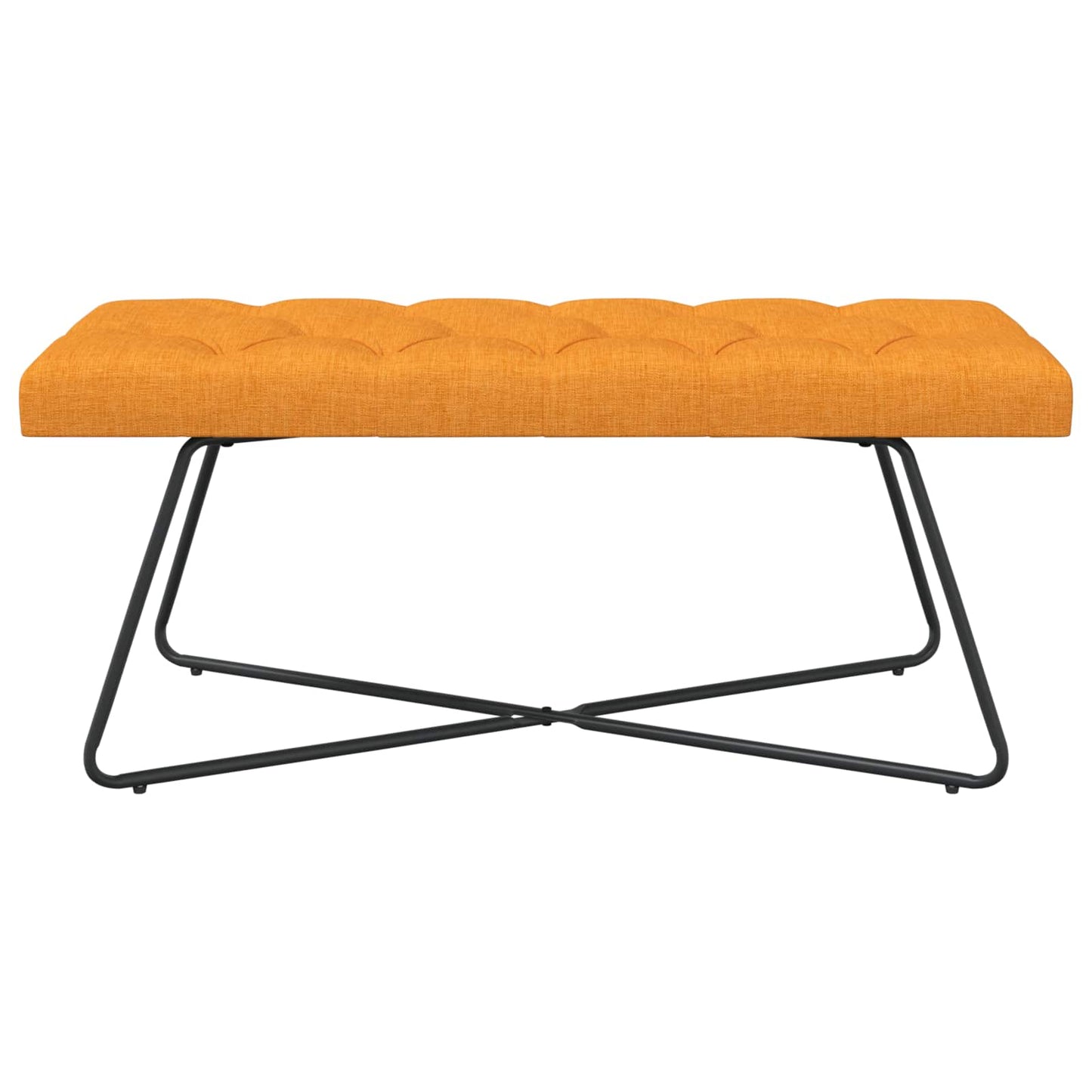 Bank met knoopverstelling Donkergeel 110 x 40 x 46 cm Stof