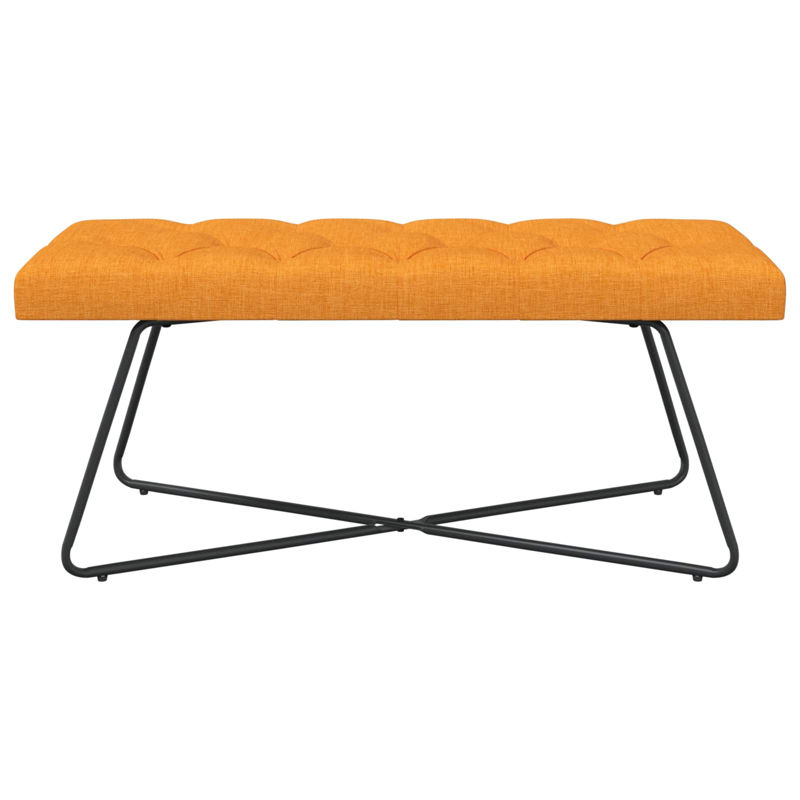 Bank met knoopverstelling Donkergeel 110 x 40 x 46 cm Stof