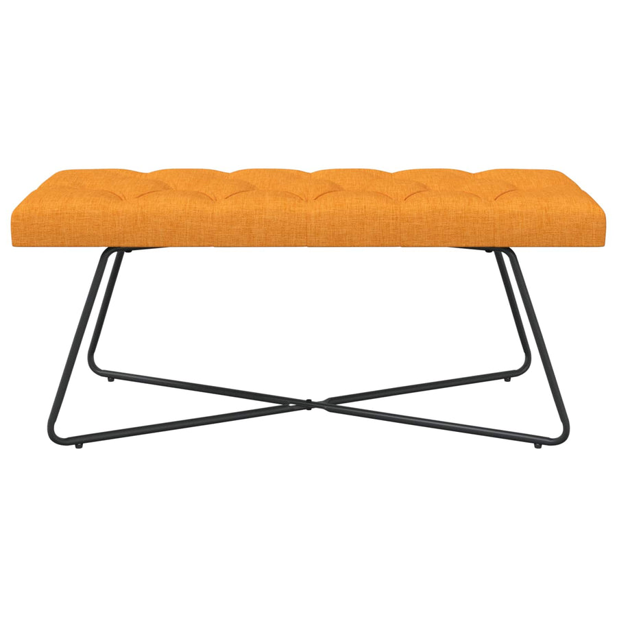 Bank met knoopverstelling Donkergeel 110 x 40 x 46 cm Stof