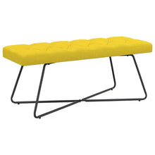 Bank met knoopverstelling Lichtgeel 110 x 40 x 46 cm Stof