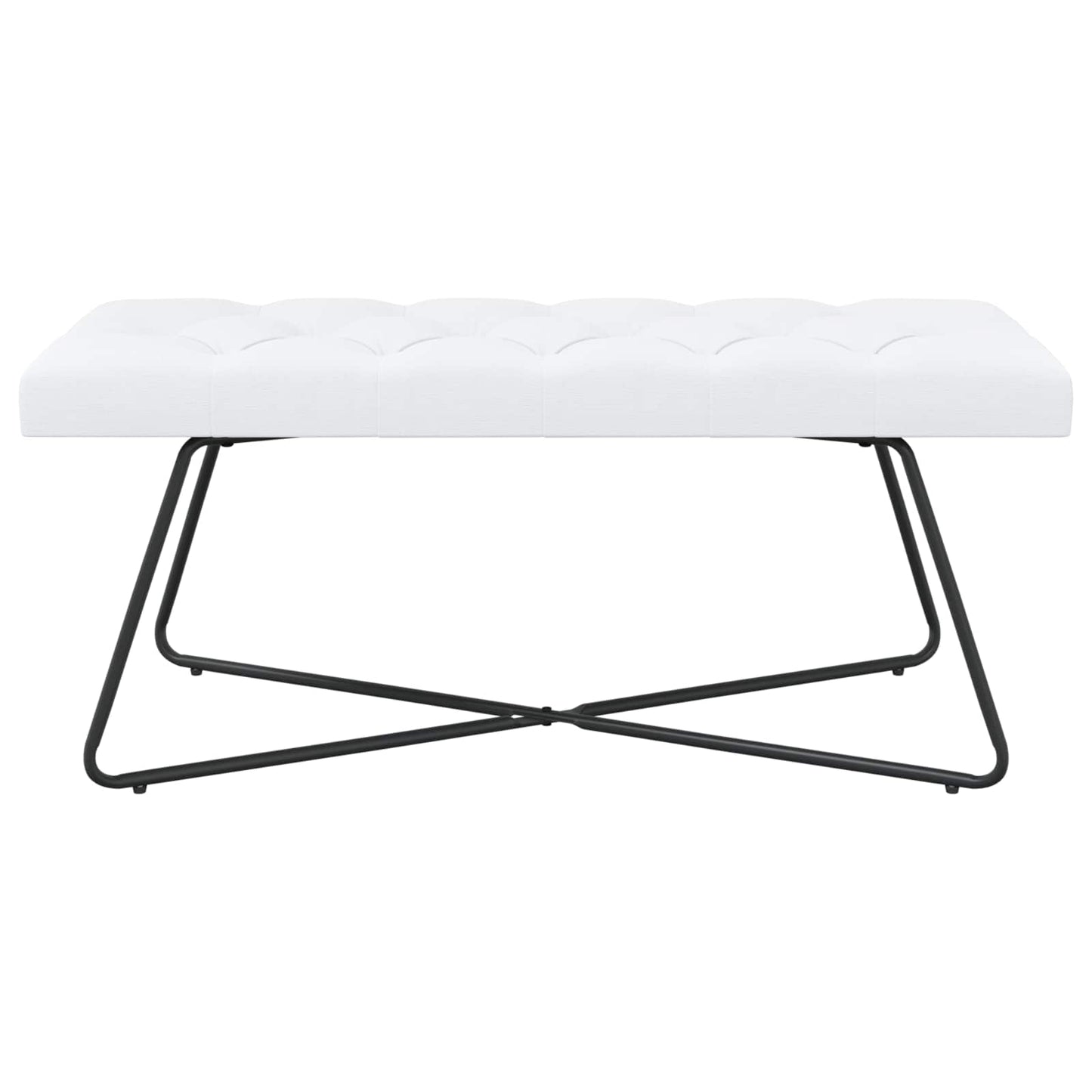Bank met knoopverstelling Wit 110 x 40 x 46 cm Stof