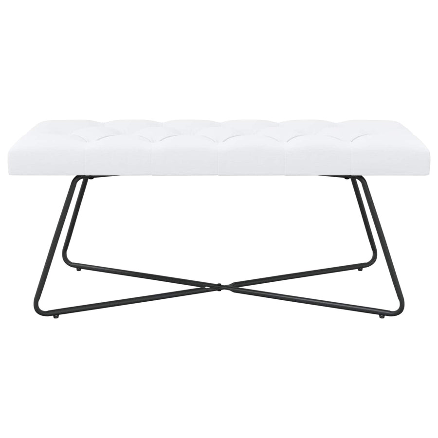 Bank met knoopverstelling Wit 110 x 40 x 46 cm Stof