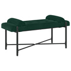 Bankje met kussens donkergroen 110x40x46 cm