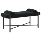 Bankje 110x40x46 cm zwart fluweel