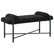 Bankje 110x40x46 cm zwart fluweel