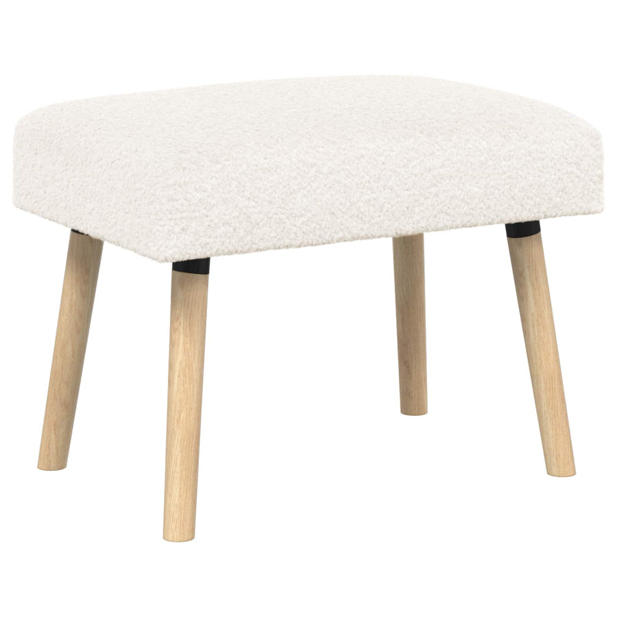 Bank Effen Crèmekleurig 60 x 40 x 45 cm Bouclé