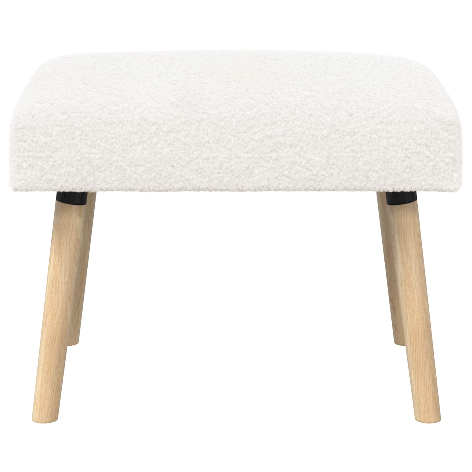 Bank Effen Crèmekleurig 60 x 40 x 45 cm Bouclé