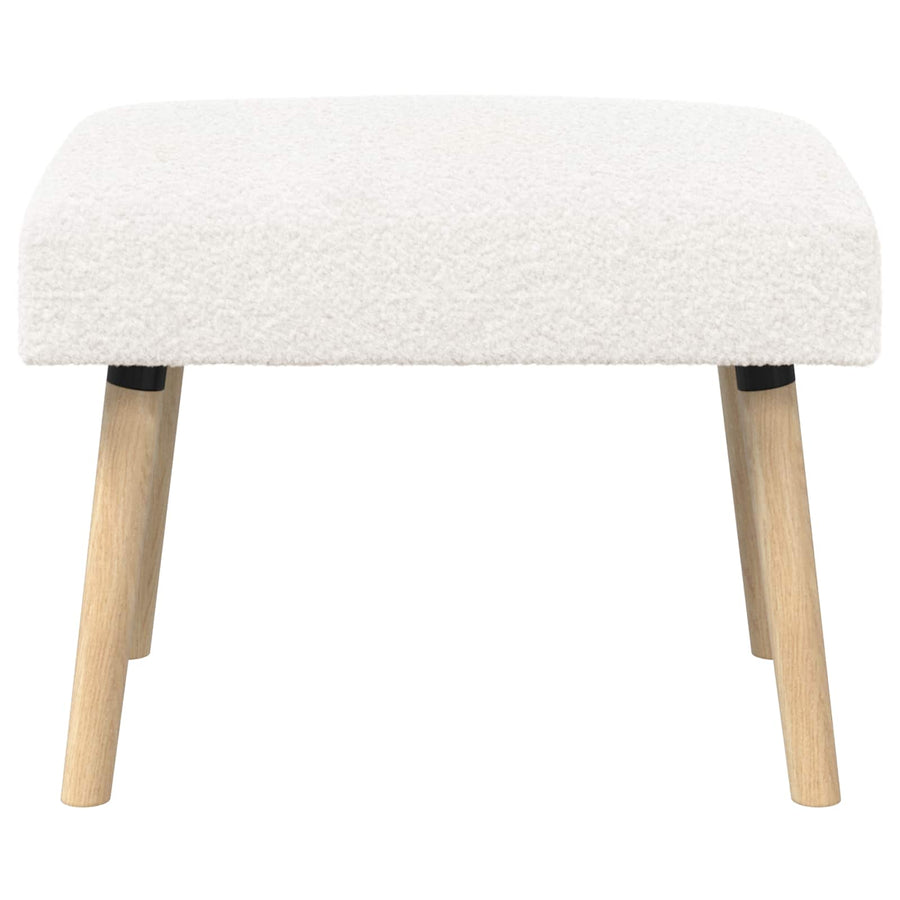 Bank Effen Crèmekleurig 60 x 40 x 45 cm Bouclé
