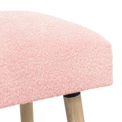 Bank Effen Roze 60 x 40 x 45 cm Bouclé