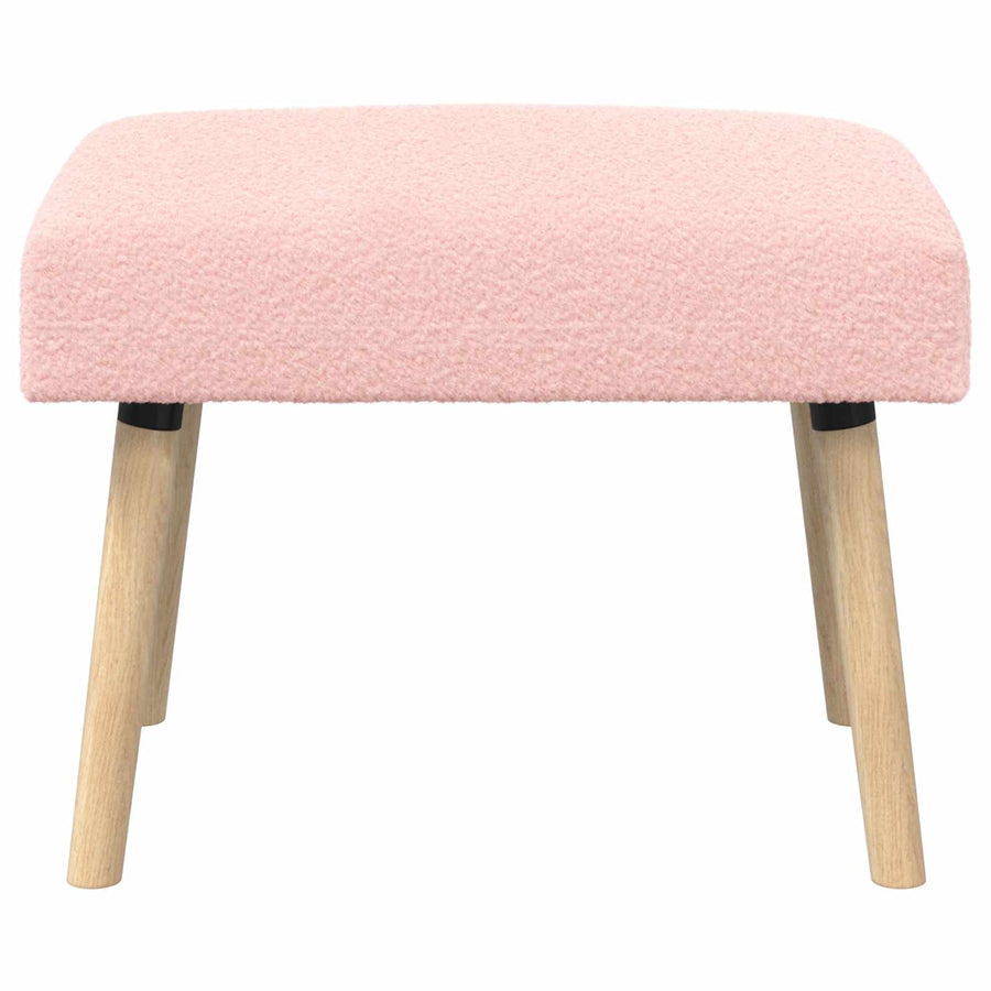 Bank Effen Roze 60 x 40 x 45 cm Bouclé