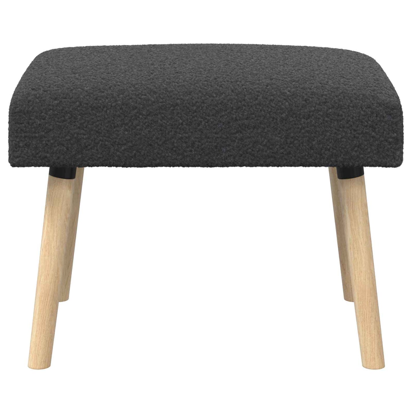 Bank Effen Donkergrijs 60 x 40 x 45 cm Bouclé