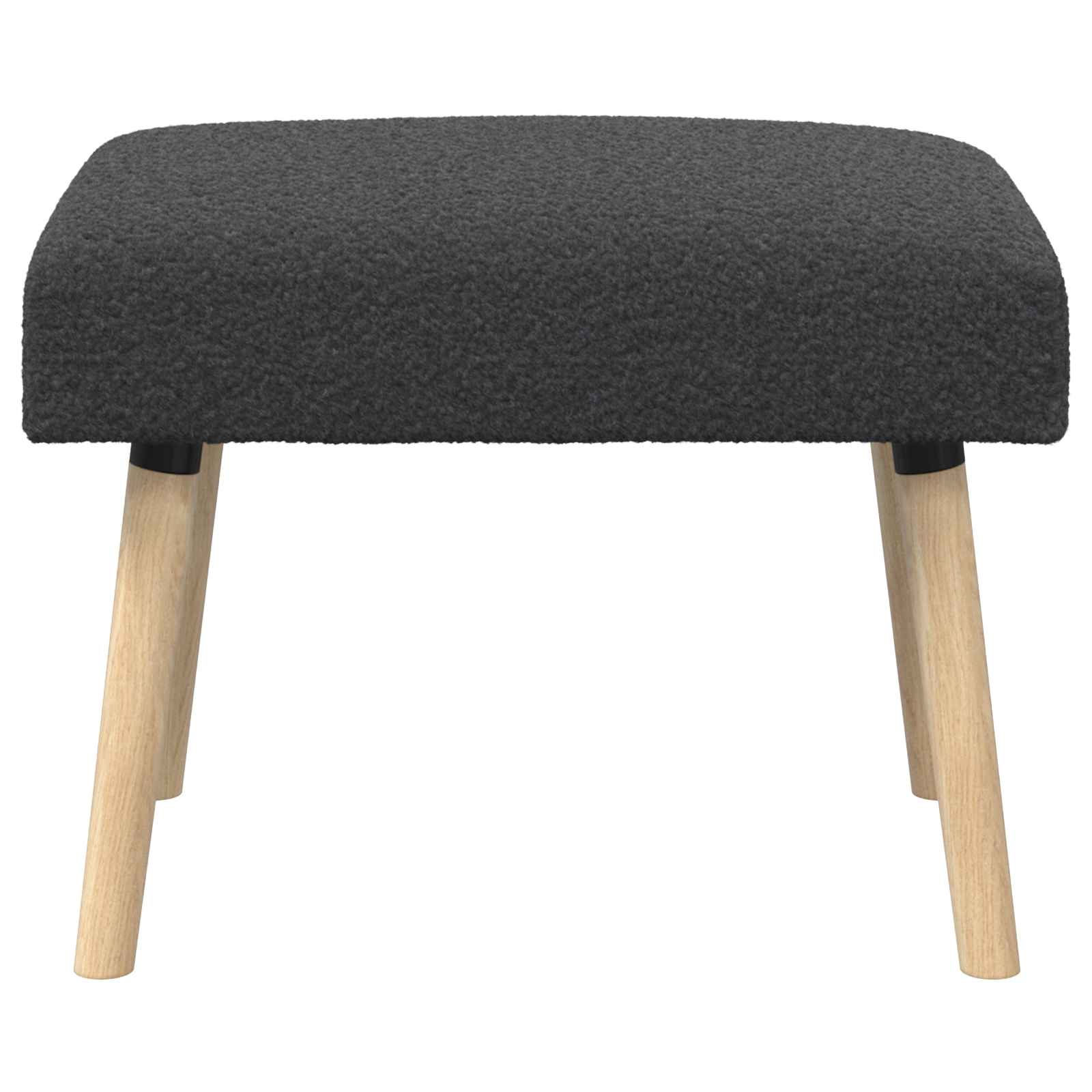 Bank Effen Donkergrijs 60 x 40 x 45 cm Bouclé