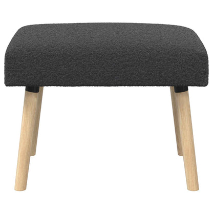 Bank Effen Donkergrijs 60 x 40 x 45 cm Bouclé