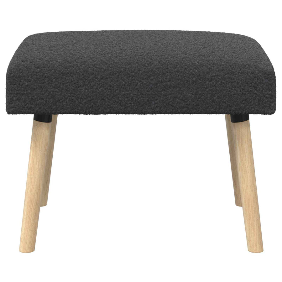 Bank Effen Donkergrijs 60 x 40 x 45 cm Bouclé