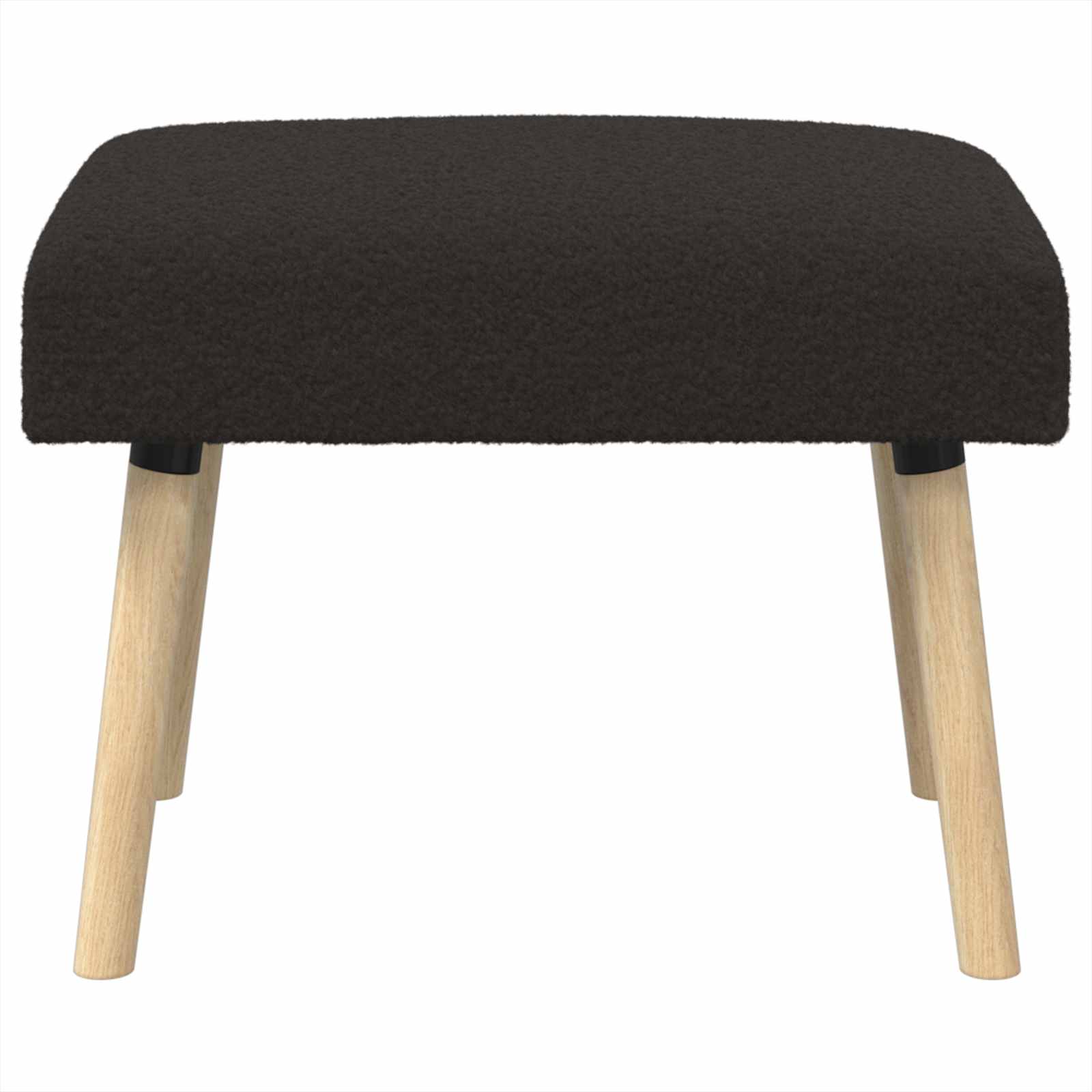 Bank Effen Zwart 60 x 40 x 45 cm Bouclé