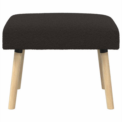 Bank Effen Zwart 60 x 40 x 45 cm Bouclé