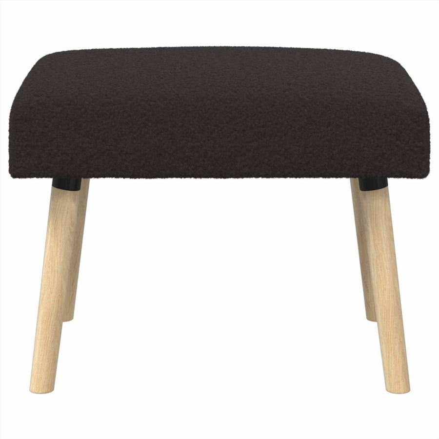 Bank Effen Zwart 60 x 40 x 45 cm Bouclé