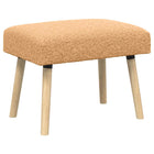 Bank bouclé beige 60x40x45 cm