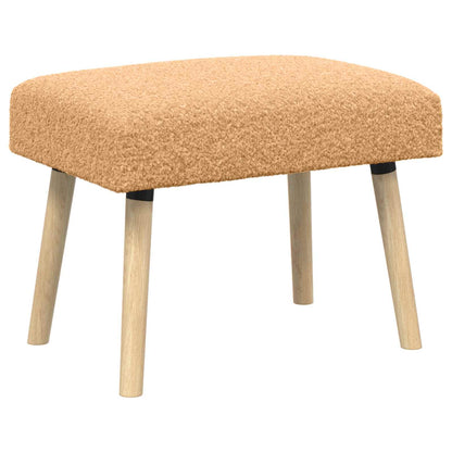 Bank Effen Beige 60 x 40 x 45 cm Bouclé