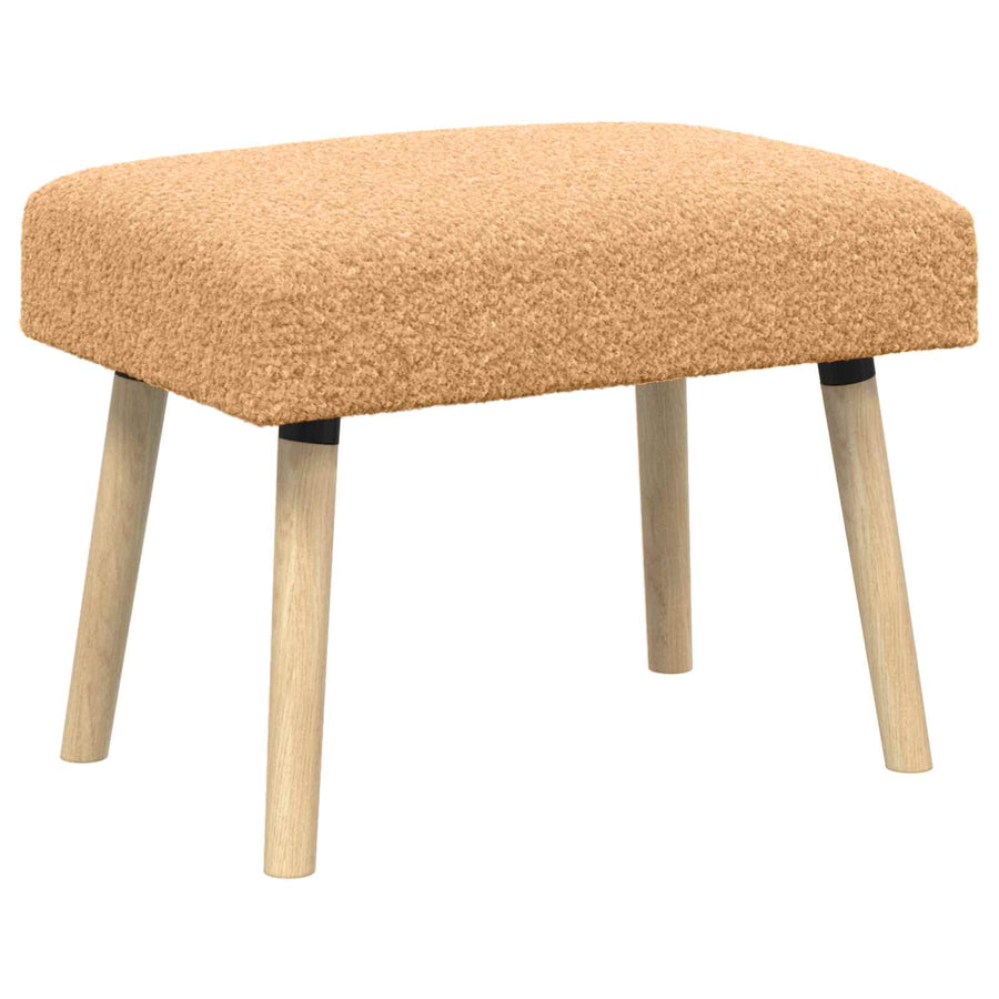 Bank Effen Beige 60 x 40 x 45 cm Bouclé