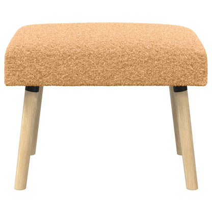 Bank Effen Beige 60 x 40 x 45 cm Bouclé