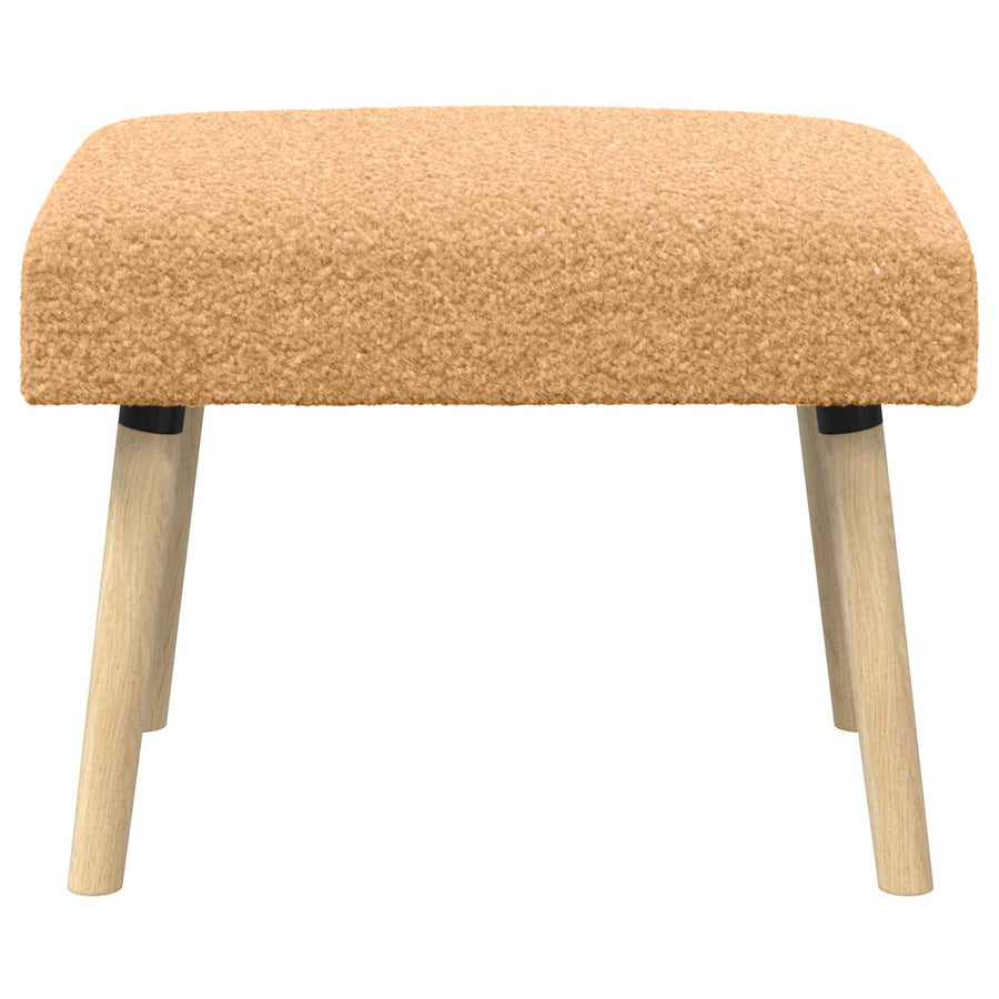 Bank Effen Beige 60 x 40 x 45 cm Bouclé