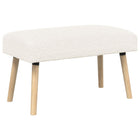 Bank bouclé crèmekleurig 80x40x46 cm