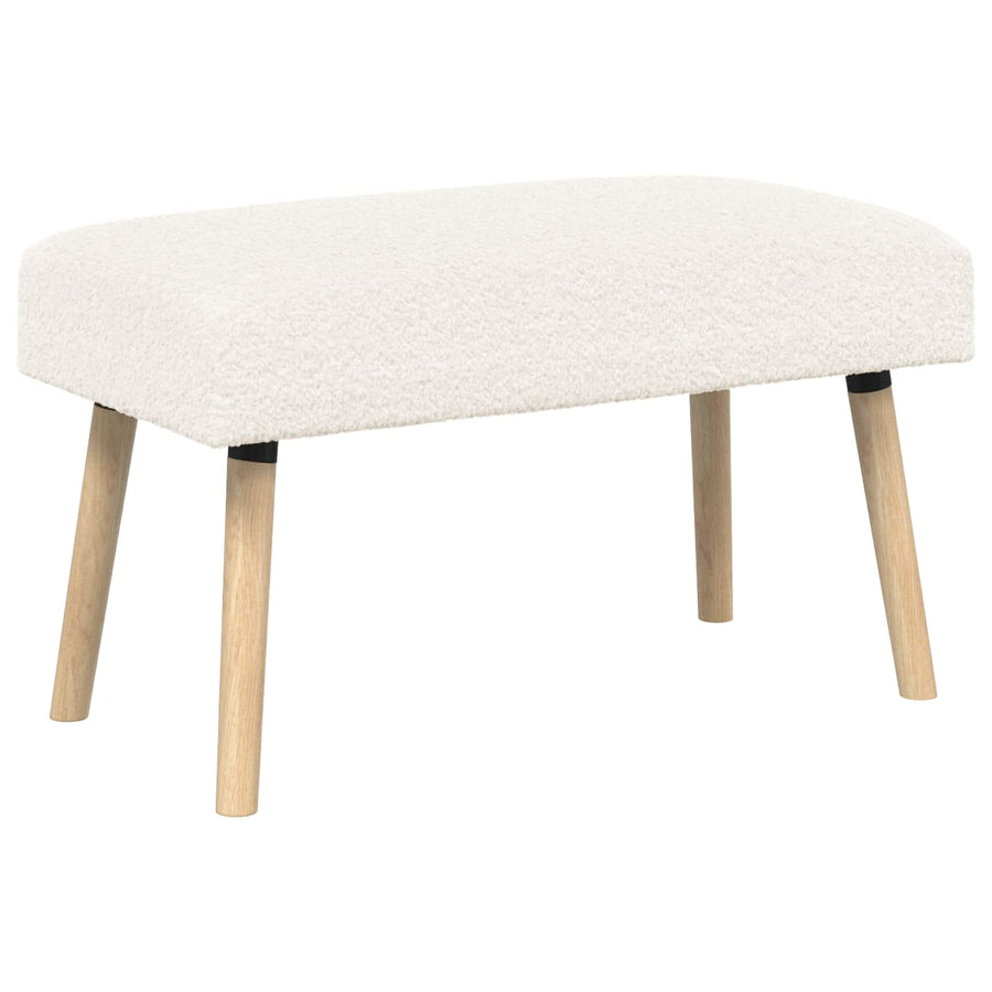 Bank Effen Crèmekleurig 80 x 40 x 46 cm Bouclé