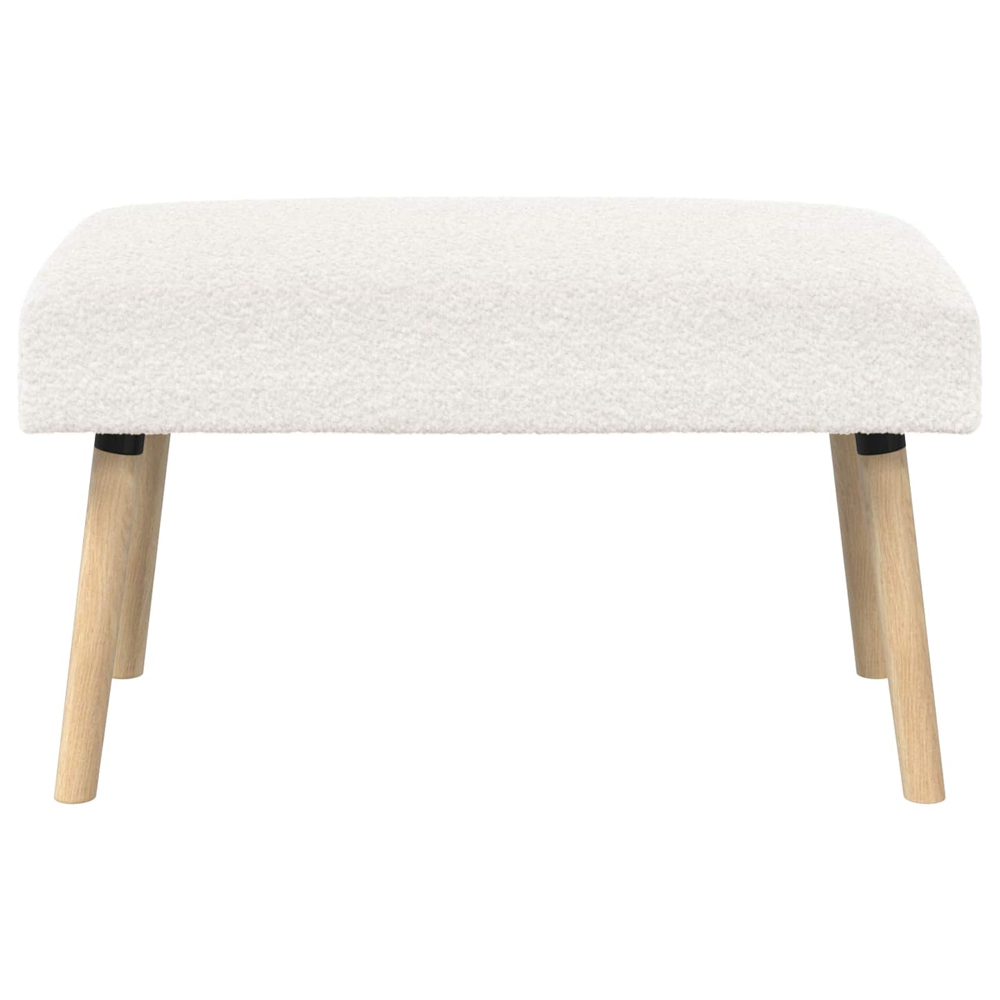 Bank Effen Crèmekleurig 80 x 40 x 46 cm Bouclé