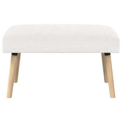 Bank Effen Crèmekleurig 80 x 40 x 46 cm Bouclé