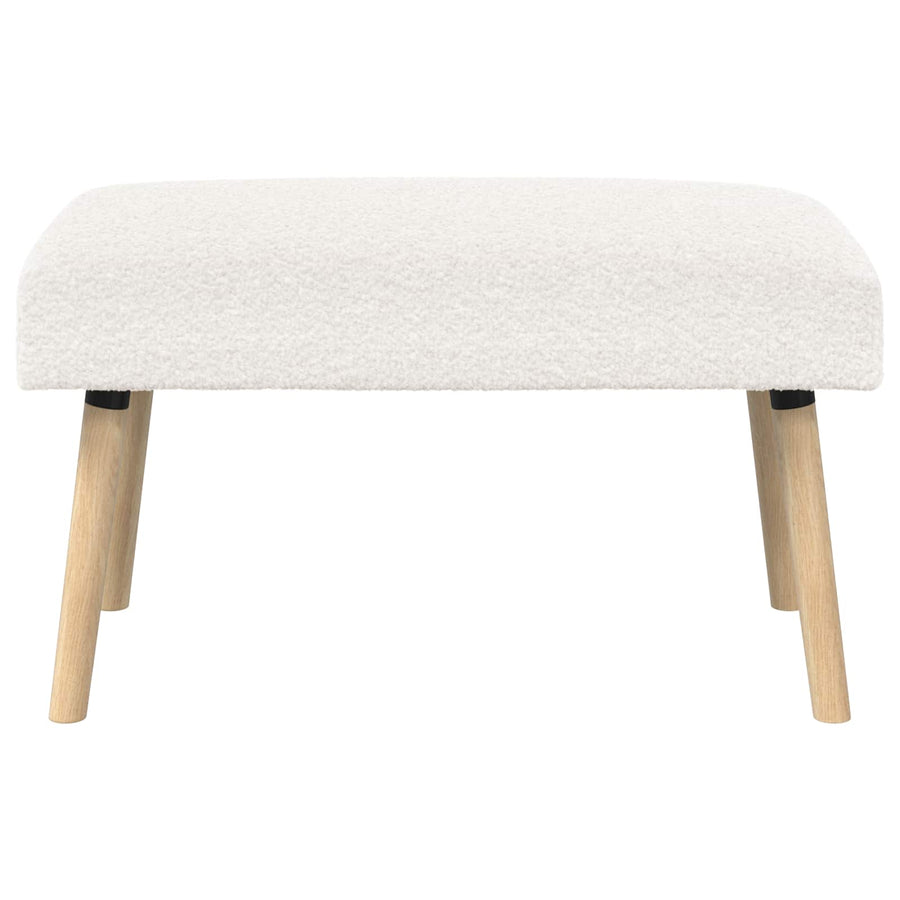 Bank Effen Crèmekleurig 80 x 40 x 46 cm Bouclé