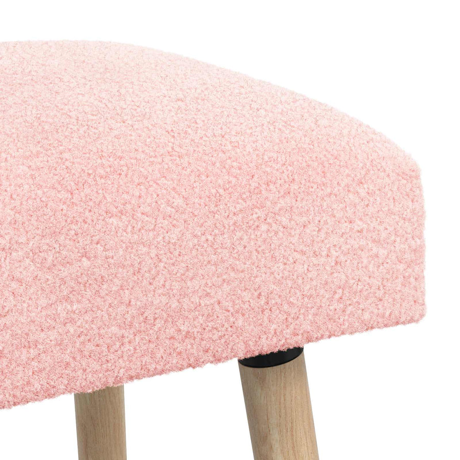 Bank Effen Roze 80 x 40 x 46 cm Bouclé