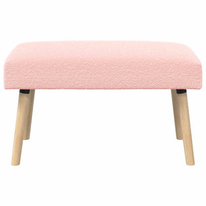 Bank Effen Roze 80 x 40 x 46 cm Bouclé
