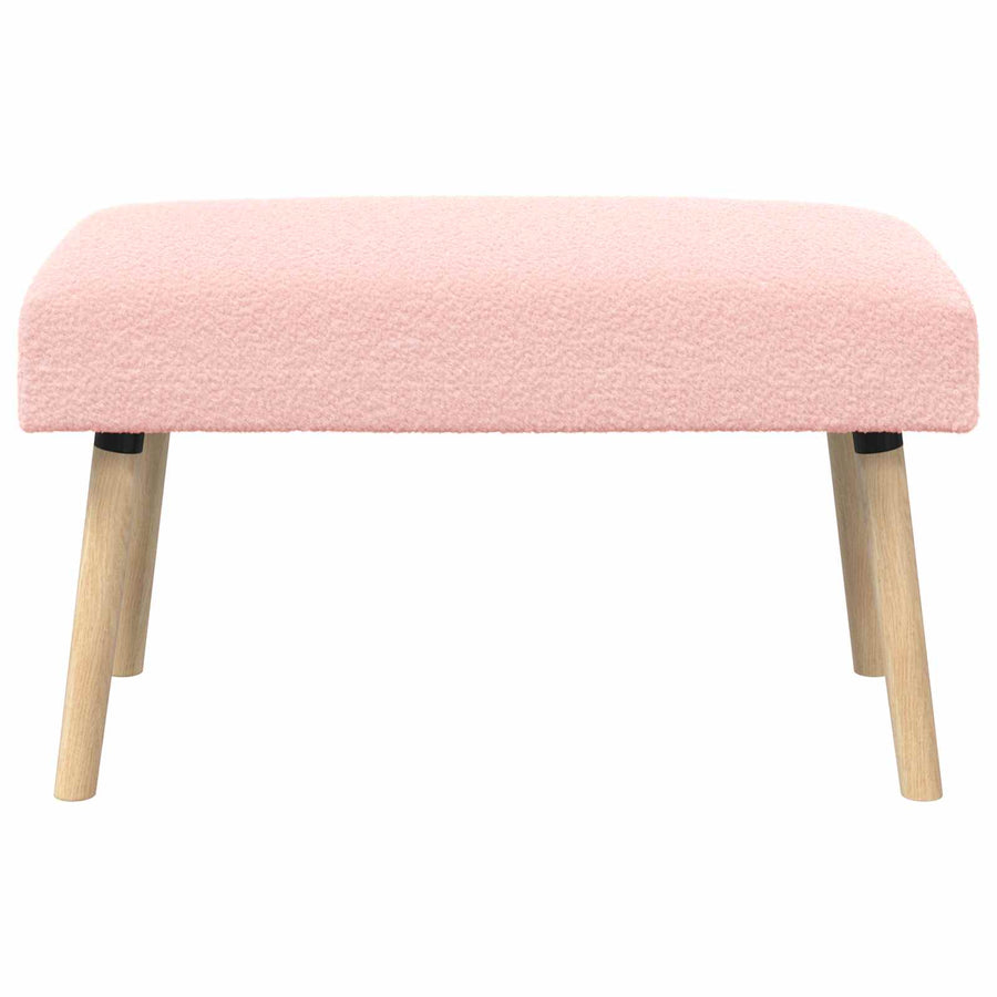 Bank Effen Roze 80 x 40 x 46 cm Bouclé