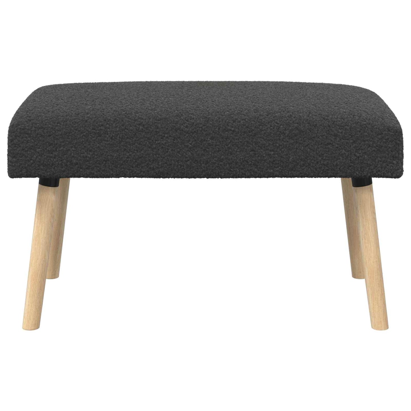 Bank Effen Donkergrijs 80 x 40 x 46 cm Bouclé