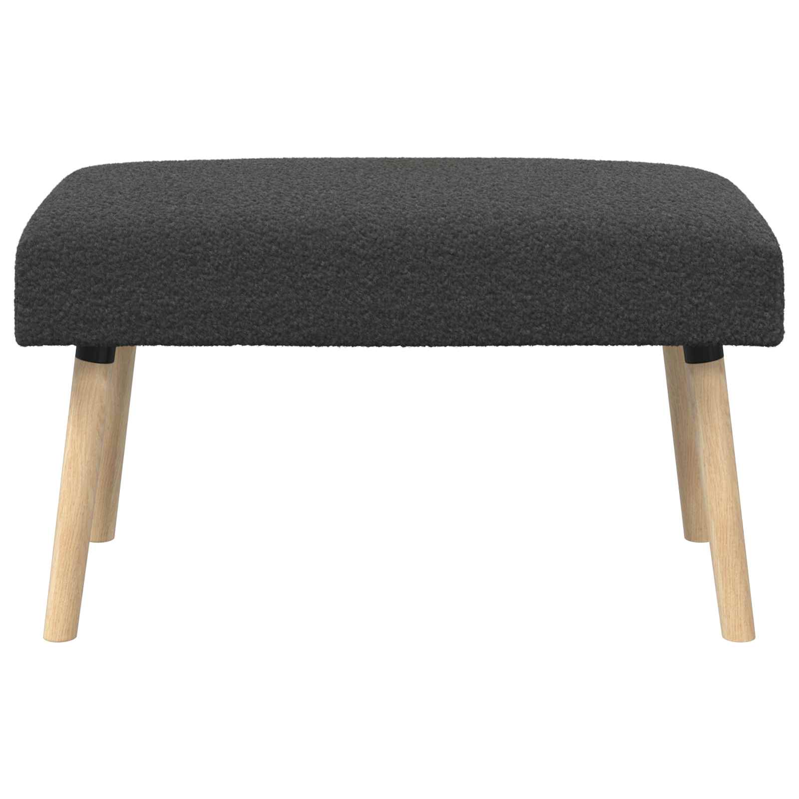 Bank Effen Donkergrijs 80 x 40 x 46 cm Bouclé