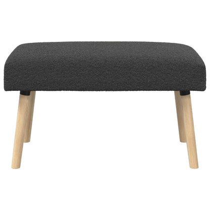 Bank Effen Donkergrijs 80 x 40 x 46 cm Bouclé