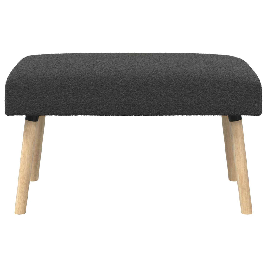 Bank Effen Donkergrijs 80 x 40 x 46 cm Bouclé