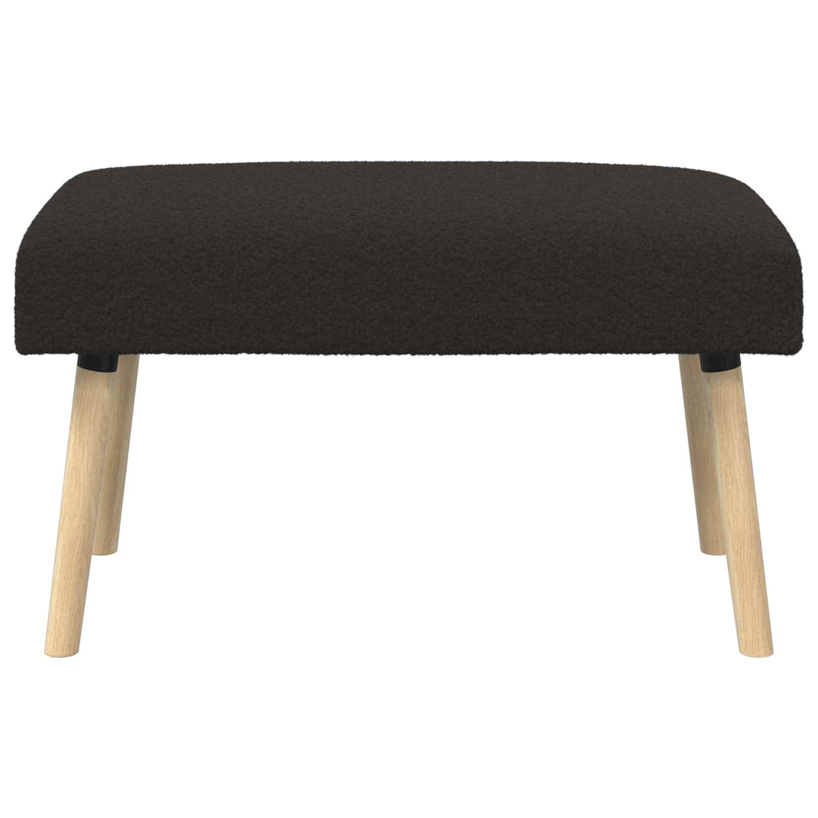 Bank Effen Zwart 80 x 40 x 46 cm Bouclé
