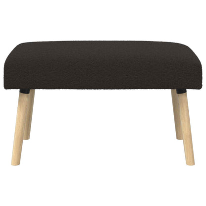 Bank Effen Zwart 80 x 40 x 46 cm Bouclé
