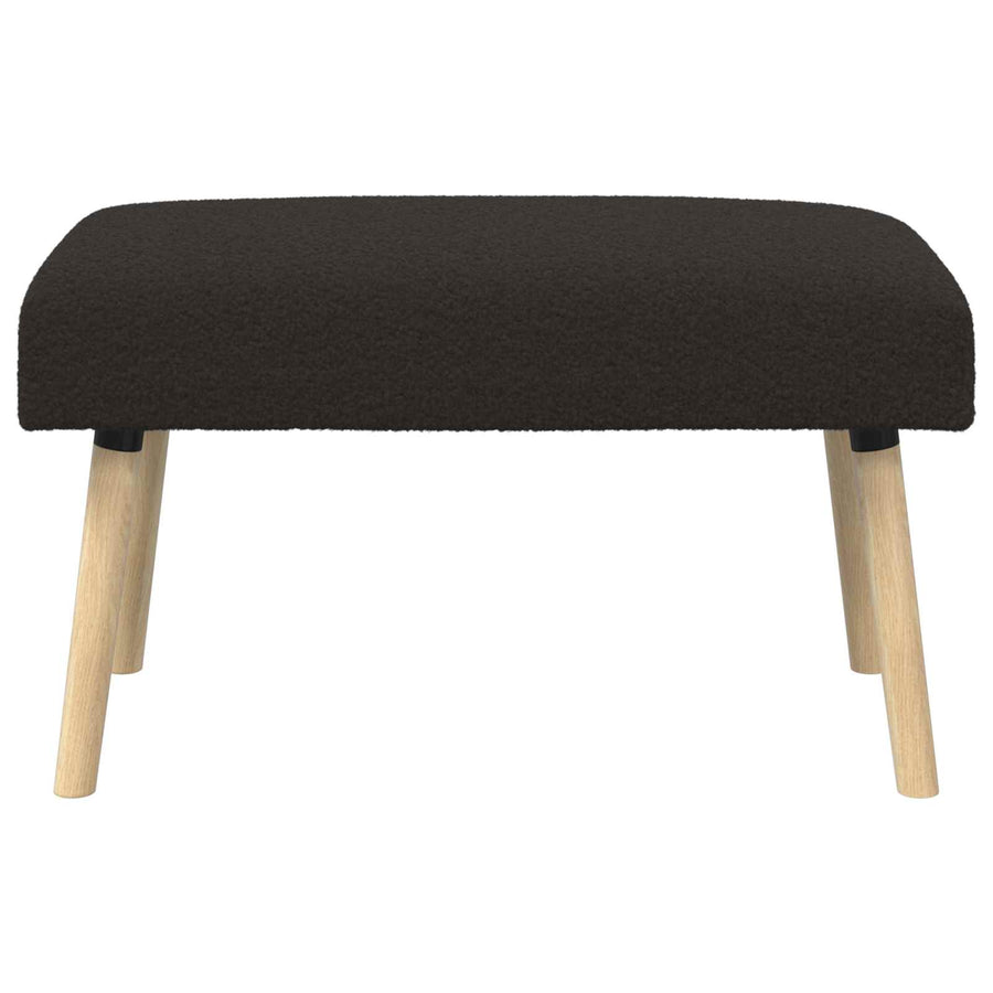 Bank Effen Zwart 80 x 40 x 46 cm Bouclé