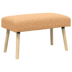 Bank beige 80x40x46 cm bouclé