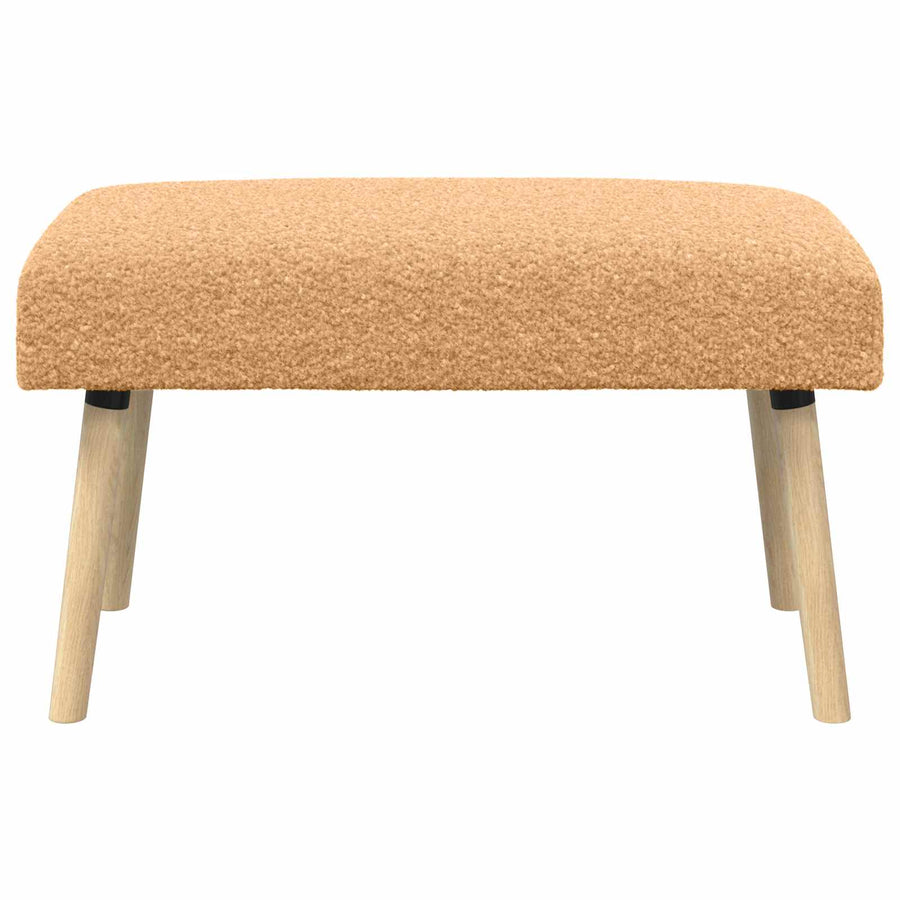 Bank Effen Beige 80 x 40 x 46 cm Bouclé
