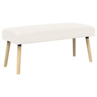 Bank bouclé 110x40x46 cm crèmekleurig