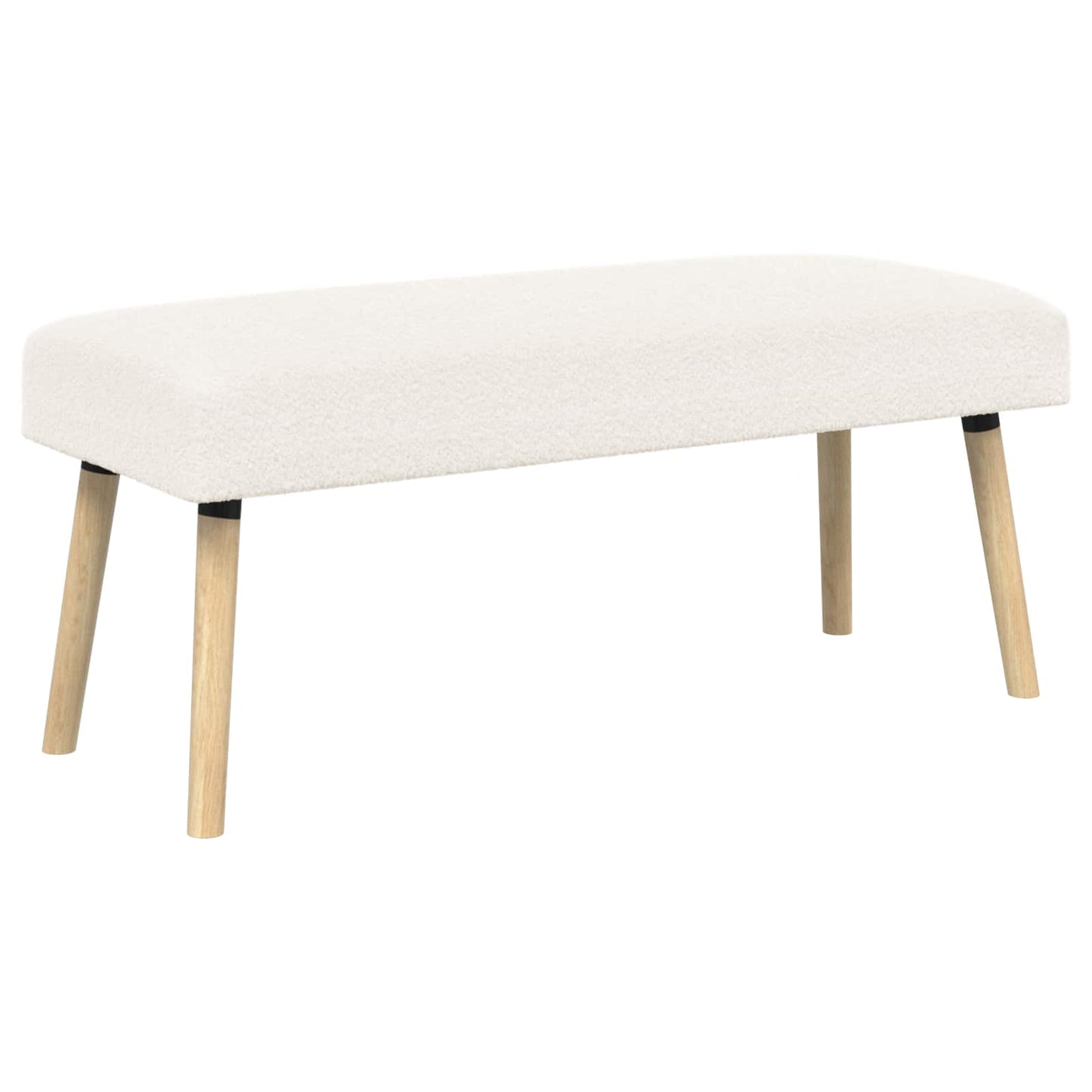 Bank Effen Crèmekleurig 110 x 40 x 46 cm Bouclé