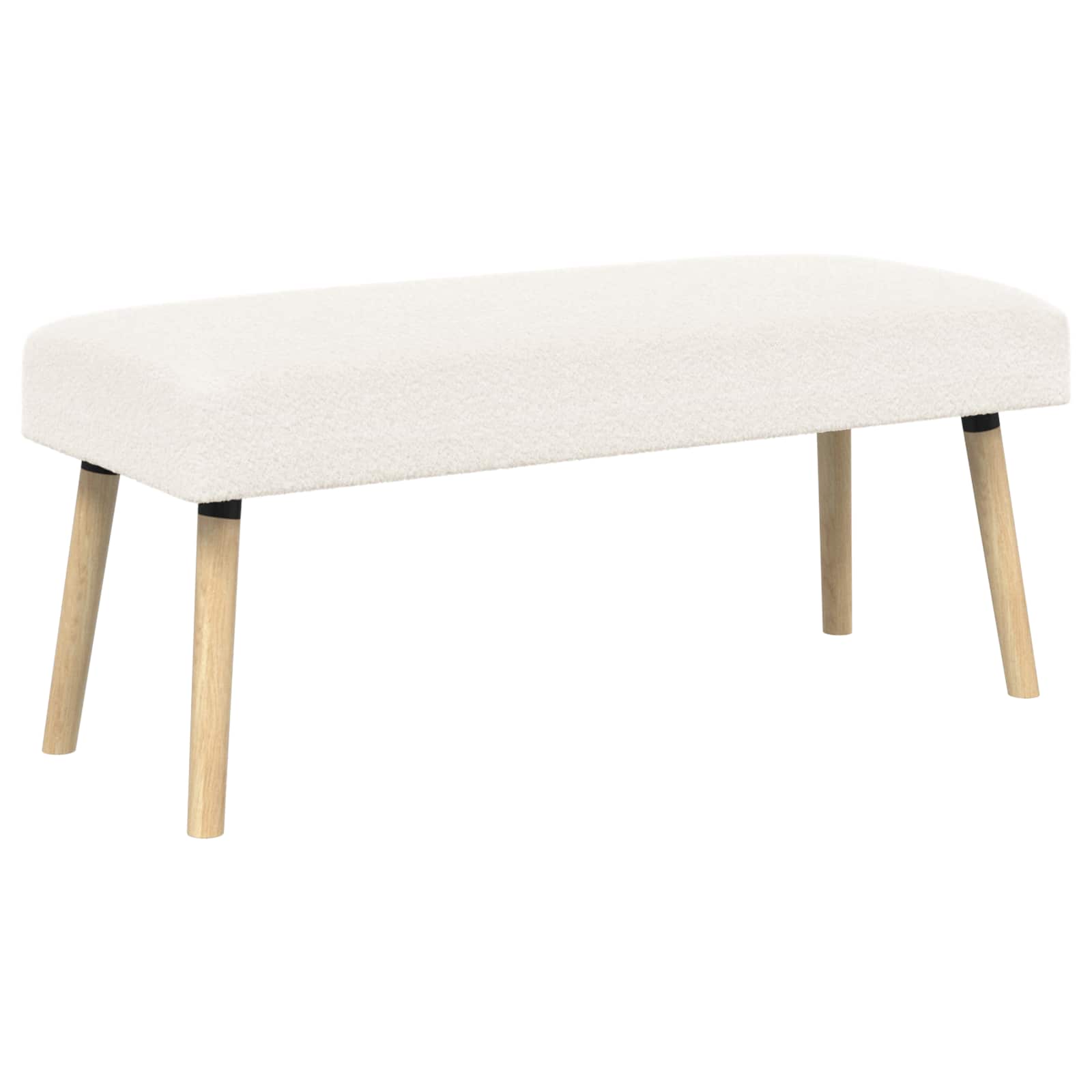 Bank Effen Crèmekleurig 110 x 40 x 46 cm Bouclé