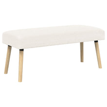 Bank Effen Crèmekleurig 110 x 40 x 46 cm Bouclé