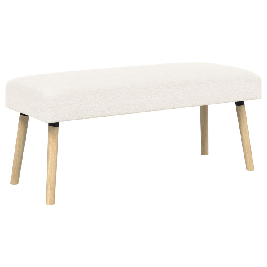 Bank Effen Crèmekleurig 110 x 40 x 46 cm Bouclé