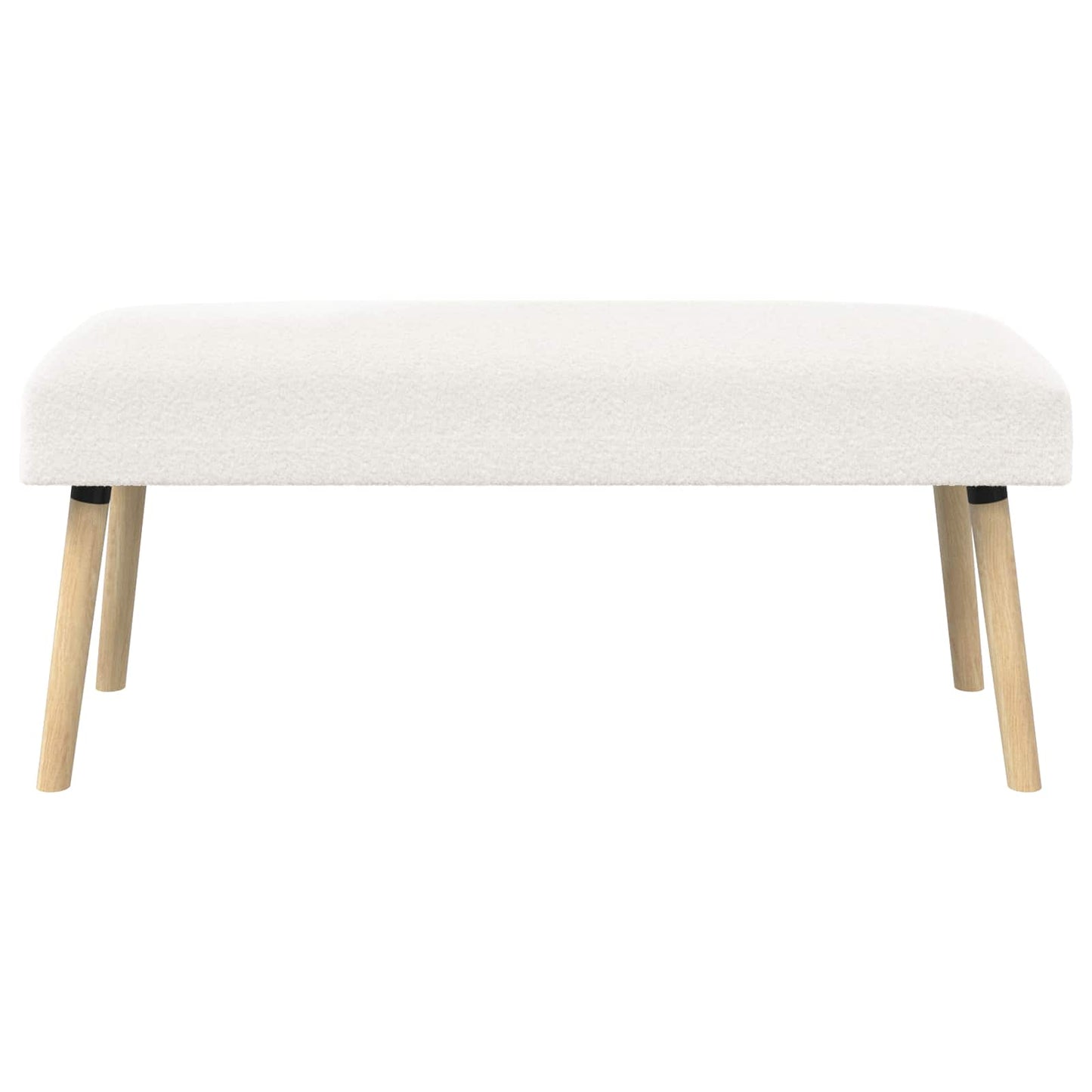 Bank Effen Crèmekleurig 110 x 40 x 46 cm Bouclé