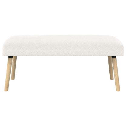 Bank Effen Crèmekleurig 110 x 40 x 46 cm Bouclé